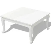 vidaXL Table basse 80x80x42 cm blanc brillant