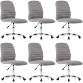 vidaXL Chaises de salle à manger 6 pcs. Tissu gris clair