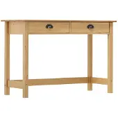 vidaXL Table console Hill Range avec 2 tiroirs 110x45x74 cm Pin solide