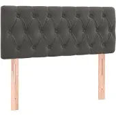 Super Merchant Tête de lit gris foncé 90x7x78/88 cm velours