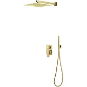 vidaXL Duschsystem Edelstahl 201 Gold -Coloured