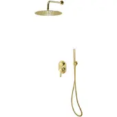 vidaXL Duschsystem Edelstahl 201 Gold -Coloured