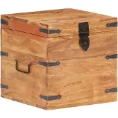 vidaXL Coffre 40x40x40 cm en bois massif d'acacia