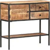 vidaXL Buffet 85x30x80 cm Bois de manguier rugueux