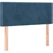 vidaXL Tête de lit bleu foncé 100x5x78/88 cm velours