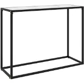 vidaXL Table console Blanc 100x35x75 cm Verre trempé