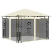 vidaXL Pavillon avec moustiquaire 3x3x2,73 m Crème 180 g/m