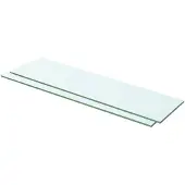 vidaXL Panneaux d'étagère 2 pcs Verre Transparent 60 x 12 cm