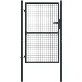 vidaXL Portail de jardin grillagé en acier galvanisé gris 100 x 125 cm