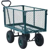 vidaXL Chariot de jardin vert 350 kg