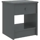 vidaXL Table de chevet Gris foncé 35x30x40 cm Bois de pin massif
