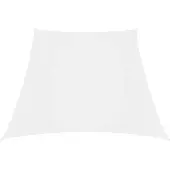 vidaXL Voile d'ombrage Oxford-Tissu Trapézoïdal 3/5x4 m Blanc