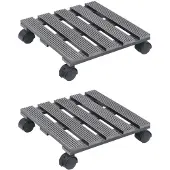 vidaXL Rouleau pour plantes 2 pcs. Gris 30x30x7,5 cm WPC