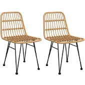 vidaXL Chaises de jardin 2 pcs. 48x62x84 cm rotin PE