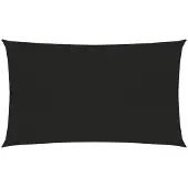 vidaXL Voile d'ombrage 160 g/m² Noir 2x5 m PEHD