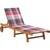 vidaXL Bain de soleil avec support acacia massif