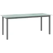 vidaXL Table de jardin gris clair 190x90x74 cm Aluminium et verre