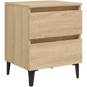 vidaXL Table de chevet chêne sonoma 40x35x50 cm bois d'ingénierie