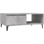 vidaXL Table basse gris béton 90x60x35 cm Bois composite