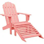 vidaXL Chaise de jardin Adirondack avec pied en bois massif de sapin rose