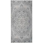 vidaXL Tapis à tissage plat d'extérieur 100x200 cm Motif bleu