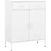 vidaXL Armoire de stockage blanc 80x35x101,5 cm acier