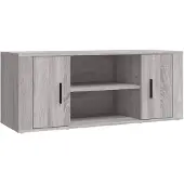 vidaXL Armoire TV Gris Sonoma 100x35x40 cm Bois composite