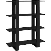 vidaXL Bibliothèque/Séparateur de pièce Noir 100x30x123,5 cm