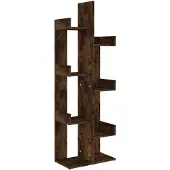 vidaXL Bibliothèque 48x25,5x140 cm Chêne fumé Bois d'ingénierie