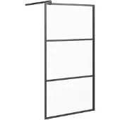 vidaXL Paroi de douche pour douche à l'italienne 100x195 cm ESG Mat noir