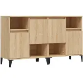 vidaXL Sideboards 2 pcs. chêne Sonoma 60x35x70 cm bois composite