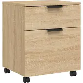 vidaXL Classeur mobile avec roues Chêne sonoma 45x38x54 cm