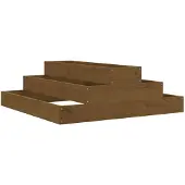 vidaXL Jardinière Marron miel 80x80x27 cm Bois massif de pin