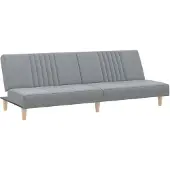 vidaXL Canapé-lit Tissu gris clair