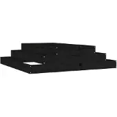 vidaXL Jardinière Noir 110x110x27 cm Bois massif de pin