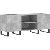 vidaXL Armoire à panneaux gris béton 121x38x48 cm Bois composite