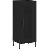vidaXL Sideboard Noir 34,5x34x90 cm Bois composite