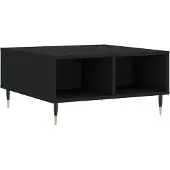 vidaXL Table basse noire 60x60x30 cm Bois composite