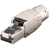 Goobay 61130 CAT 8.1 connecteur RJ45 à confectionner en champ, blindé STP - pour diamètre de câble de 5,0 à 8,5 mm, avec capuchon à visser, montage LSA sans outils