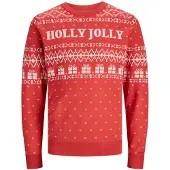 Jack & Jones Pull-over rouge / blanc