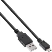 InLine 31705Q Câble Micro-USB 2.0, Câble de charge rapide, USB-A prise sur Micro-B prise, noir, 0,5m