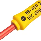 Stanley Fatmax Tournevis isolé VDE Parallèle 2,550 mm – Poignée Soft Grip, testé 10 kV, lame bombée pour confort et vitesse