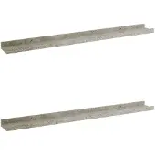 vidaXL Étagères murales 2 pcs Gris béton 80x9x3 cm
