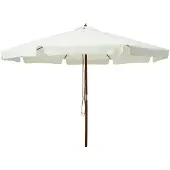 vidaXL Parasol avec mât en bois 330 cm blanc sable