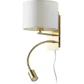 LINDBY Applique Murale , Florens, Or / laiton, Salon / séjour, Tissu / textile, Moderne