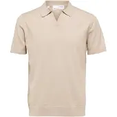 Selected T-Shirt 'SLHTeller' beige