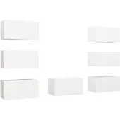 vidaXL Armoires TV 7 pcs. Blanc 30,5x30x60 cm Bois composite