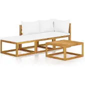 vidaXL Ensemble de salon de jardin en bois massif d'acacia Meubles de jardin