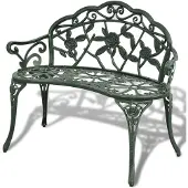 vidaXL Banc de jardin Banc en fer pour 2 personnes Fonte d'aluminium
