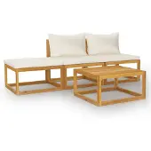 vidaXL Ensemble de salon de jardin en bois massif d'acacia Meubles de jardin